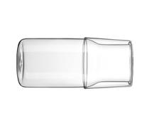 KICHOUSE 550ml Multi-Function Glass Carafe Set with Unique Shape and Elegant Style, Sturdy and Not Easy to Break, for Restaurant and Anniversary Use