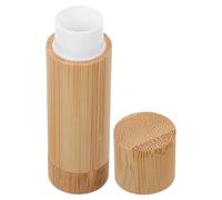 KICHOUSE 5g Bamboo Lip Gloss Tubes Wooden Tube with Plastic Inner Stylish Unique Design Sl ppearance Versatile Storage for Lipsticks for Women and Eco-Friendly Use