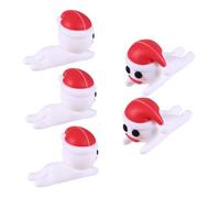 KICHOUSE 5Pcs Christmas Snowman Cable Protector Set, Bite-Resistant Charging Cable Saver, Cartoon Data Line Cover for Phone and USB Wire Protection