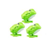 KICHOUSE 5Pcs Clockwork Bouncing Frog Plastic Jumping Educational for Boys Fun and Engaging Playtime for Coordination Skills Development
