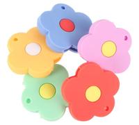 KICHOUSE 5pcs Cute Silicone Flower Key Covers Caps Set Colorful Cartoon Animal Key Protectors for House Identifier Caps for Students and Everyday Use