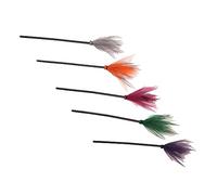 KICHOUSE 5pcs Halloween Witch Broom Props Haunted House Decor for Parties and Cosplay for Home and Bar Creepy Atmosphere Enhancer and Compact Design Orange Gray Purple Green