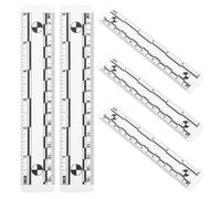 KICHOUSE 5pcs Magnetic Macro Photo Evidence Scale Ruler, Plastic Forensic Scene Marker Card with Measurement Reference, Versatile Application for Simulated Case Training and Film Sets