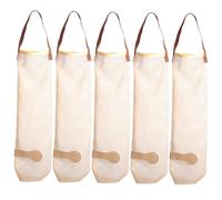 KICHOUSE 5pcs Multi-Purpose Mesh Storage Bags Breathable Onion Vegetable Bags Hanging Mesh for Kitchen Accessories Polyester Pu