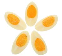 KICHOUSE 5pcs Realistic Faux Chicken Egg Models for Food Photography Props Decorative Fake Eggs for Marketing and Advertising and Collision Resistant Non Consumable Kitchen Display