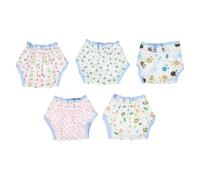 KICHOUSE 5pcs Reusable Cotton Doll Diapers Adjustable Washable Baby Doll Nappies Clothes Dollhouse Pretend Play Accessories Role-Playing Clothing Underwear For Kids