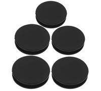 KICHOUSE 5pcs Silicone Piggy Bank Stopper Plugs Round Replacement Coin Container Seal Assorted for Secure Money Saving Box Closure Easy Insert and Reusable Black Pig Bank Bottom Covers