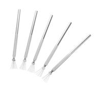 KICHOUSE 5pcs Stainless Steel Nail Art Pens with Seven Needles for Precise Line Drawing and Versatile Design Featuring Stylish Grid Pattern, for Nail Art Endeavors and Projects