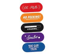 KICHOUSE 5pcs Sticky Phone Camera Cover Creative Privacy Design for Laptop Smartphone Tablet Computer Webcam