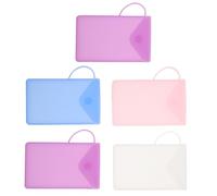 KICHOUSE 5pcs Waterproof Silicone Mask Storage Bags Multipurpose Face Mask Holders Easy to Carry Portable Storage Case for Travel and Everyday Use Random Color