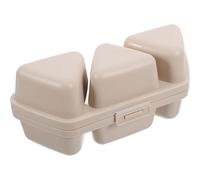 KICHOUSE 6-Compartment Riceball Mold and Onigiri Maker Set, Portable Foldable Lunch Box for Bento and Outdoor Use, Triangular Sushi Rice Shaper