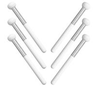 KICHOUSE 6 Pcs Face Concealer Brush Set with Mushroom Sponge Heads, Skin-friendly and Lightweight Wood Handles, Portable Makeup Concealer Brushes for Professional and Family Use