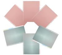 KICHOUSE 6 Sets Plastic Binder Tabs and Notebook Dividers with Writable Assorted Colour Tabs, Organize Binder and Life Planner for Study Essentials and Office Use