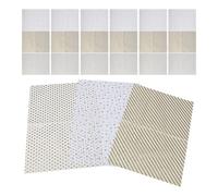 KICHOUSE 60 Sheets Christmas Gift Wrapping Tissue Paper White and Gold with Polka Dot, Stripe and Star Patterns, Easy Cutting and Gluing Copy Paper for Wedding Anniversary Decorations