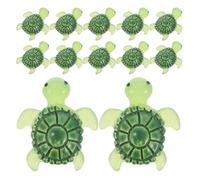 KICHOUSE 60pcs Mini Resin Turtles - Green Miniature Turtle Figurines - Tiny Miniature Figurines Tortoise - Small Resin Sea Animals for Landscape Decor Fish Tank Aquarium