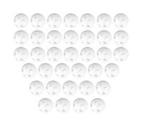 KICHOUSE 60Pcs White Plastic Rattle Balls Inserts for DIY Plush, Sensory Hand Bell Rattles, 2.4Cm Noise Maker for Stuffed Animals and Crochet Craft Projects