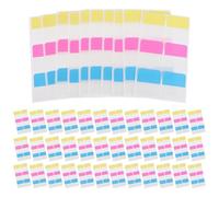 KICHOUSE 60pcs Writable Sticky Index Tabs for Books Notebooks Files Each Repositionable Classification Page Markers for Filing Document Organization in Office and School