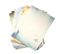 KICHOUSE 64pcs Vintage Chinese Style Writing Paper Set Lined Letter Paper Retro Chic Stationery for Writing Letters at Home Or Schools