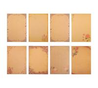 KICHOUSE 64pcs Vintage Retro Design Writing Stationery Paper A5 Smooth Writing Elegant Creative Paper for Most Occasions and Festivals Random Style