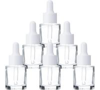 KICHOUSE 6pcs 20ml Glass Dropper Bottles with Pipette Design for Essential Oil and Cologne, Refillable and Portable Travel Dropper Bottles Suitable for DIY Essential Oils