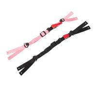 KICHOUSE 6pcs Adjustable Hard Hat Chin Straps Helmet Chin Belt with Buckle for Construction Worker Safety Hat Replacement in Pink and Black