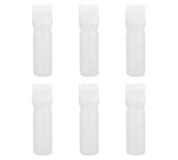 KICHOUSE 6pcs Comb Bottles Hair Dye Applicator Bottles with Abs Material Suitable for Hair Dying and Scalp Use Easy to Squeeze for Colouring at Home and Salon