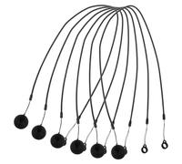 KICHOUSE 6pcs Elastic Stylus Tether Lanyard Retractable Spring Strap with Silicone Base for Tablet Touch Pens and Clipboards Anti-lose Pen Leash for Public Counters and Writing Comfort