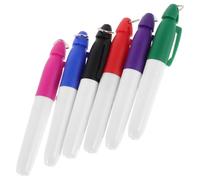 KICHOUSE 6pcs Golf Ball Marker Pens Set with Colored Ink Red Purple Green Blue Black Pink, Golf Line Marker Tools for Putting Alignment and On-course Drawing Accessories