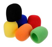 KICHOUSE 6pcs Handheld Microphone Pop Filter Cover Windscreen Mic Cover Sponge Windscreen for Microphone