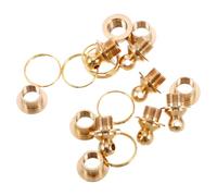 KICHOUSE 6pcs Handmade Brass Caps for Small Gourds Precise Fit Brass Inserts Rustic Gourd Closures Easy Installation and Crafting