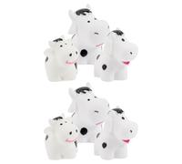 KICHOUSE 6Pcs Miniature Cow Resin Figurines Set - Small, Medium Large Cow Ornaments for Home Decor, Keychain Accessories, Micro Landscape Crafts, Collectible Animal for