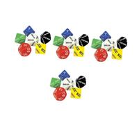 KICHOUSE 6Pcs Multi-Sided Plastic Dice Set with Place Value (Ones, Dozens, Hundreds, Thousands, Ten-Thousands, Hundred-Thousands) for Board Games, RPG, and Party Game Accessories in