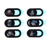KICHOUSE 6pcs Privacy Cover Webcam Cover Cartoon Pattern Camera Protector for Laptop Streaming Camera