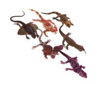 KICHOUSE 6PCS Realistic Reptile Lizard Figurines Set for Boys and Girls Educational Play Simulation Lizard Models Detailed Features for Cognitive Learning and Recognition
