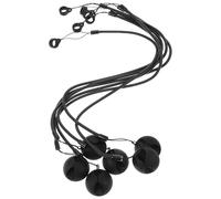 KICHOUSE 6pcs Retractable Pen Tether with Elastic Strap and Ring Spring Anti-lose Stylus Leash with Silicone Base for Clipboard and Tablet Stable Pen Holder for Office and School Use