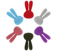 KICHOUSE 6pcs Reusable Silicone Rabbit Drink Markers Wearable Decorative Cup Markers for Party Scenes Cartoon Shaped Wine Charms Convenient and Sturdy