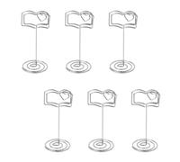 KICHOUSE 6pcs Silver Metal Table Photo Clips with Adorable Book Shape Design, No-hole Holding Feature to Secure Photos and Artworks, for Windowsill and Wedding Decoration