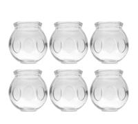 KICHOUSE 6pcs Thickened Glass Cupping Therapy Device for Home Use, Fire Cupping Jar Set to Immunity and Dispel Wind and Dampness, Suitable for Body Massage and Relaxation