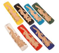 KICHOUSE 7pcs Handmade Chinese Ink Stick Set with Colour Ink Sticks for Painting and Drawing Not Easy to Peel Off Suitable for Calligraphy and Art