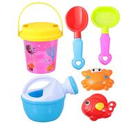 KICHOUSE 7pcs Sand Buckets Set Creative Beach for Lightweight and Safe Buckets Bright Colors for Outdoor Fun and Playtime Random Color