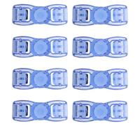 KICHOUSE 8Pcs Blue Swim Goggles Buckles Replacement Clips, Quick-Release Plastic Strap Locks for Swimming Goggles, Universal Adjustable Strap Repair Accessories for Water Sports