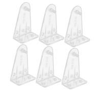 KICHOUSE 8pcs Clear Acrylic Hold Down Brackets for Door Blinds Secure Bottom Rail Clips with Installation Screws for Windows Discreet and Design for Multiple Installations