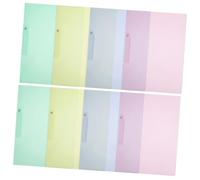 KICHOUSE 8pcs File Folders Bulk with Slide Swing Clip Reusable Plastic Document Organizers for School Office Report Covers for Efficient Workspace and Paperwork Management