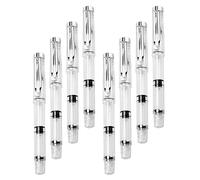 KICHOUSE 8Pcs Piston-Filled Flexible Brush Tip Fountain Pens for Calligraphy Writing and Sketching, Refillable Fine to Broad Nib Art Pens for Students and Office Use