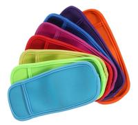 KICHOUSE 8pcs Reusable Ice Lollipop Covers with Portable Neoprene Design, Improves Cold Insulation Performance, Assorted Colour Ice Pop Sleeves for Summer Use