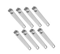KICHOUSE 8Pcs Stainless Steel Mini Bottle Opener Ampule and Cap Opener with Vial Decapper Compact Portable Keychain for Beer Soda and Medicine Bottles Kitchen and Travel Accessory