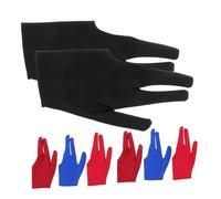 KICHOUSE 8pcs Three Finger Snooker Sports Gloves for Billiard and Yoyo Training Breathable Table Game Supplies Black Red Burgundy Blue for Enhanced Performance and Style
