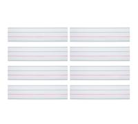 KICHOUSE 8pcs Writable Magnet Tag Magnetic Label Strips with Four-line Grid Design Plastic Dry Erase Reusable Name Tags for Office Supply and Desks
