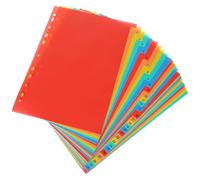 KICHOUSE A4 Binder Dividers PVC Index Classified Labels 31 Tabs Lightweight and Portable for School and Home Use, Compatible Binders and Hardcover Notebooks