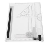 KICHOUSE A4 Portable Drafting Board with Parallel Bar and Drawing Tools Set, Lightweight Plastic Architecture Kit for Travel Use, Easy to Clean and Multi-Functional Drawing Board